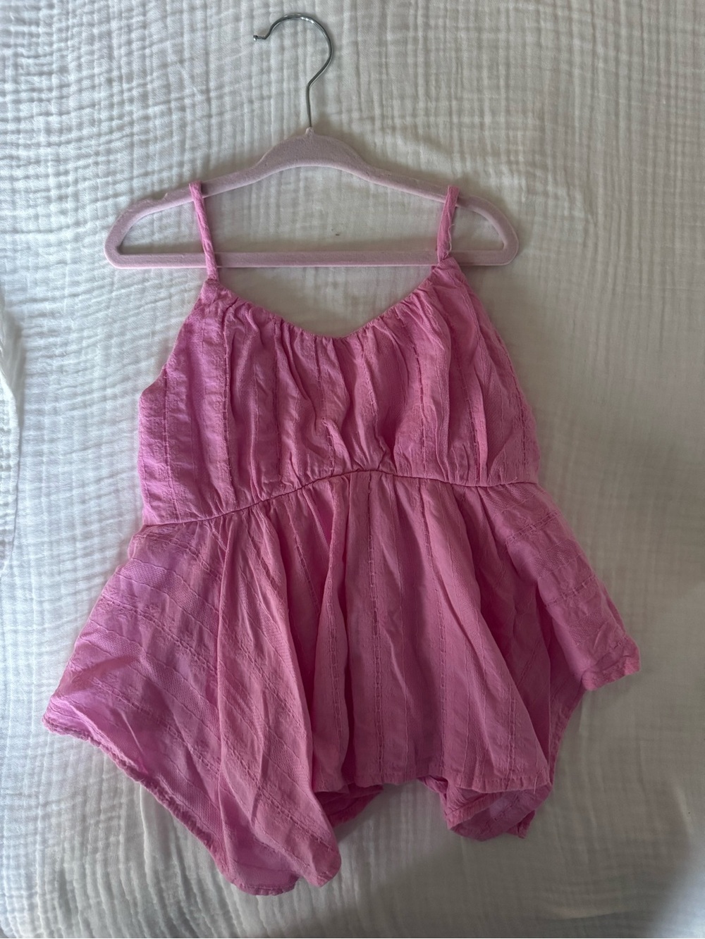 Source Unknown Pink Girls' Sleeveless Peplum Top